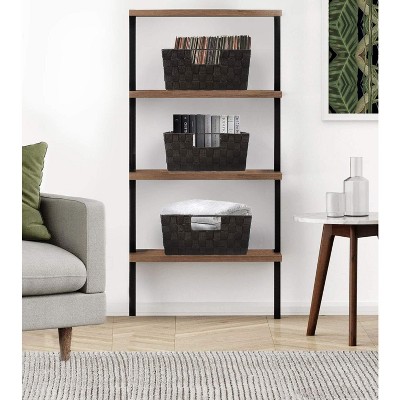 Sorbus Black Hand-Woven Polypropylene Storage Basket Set