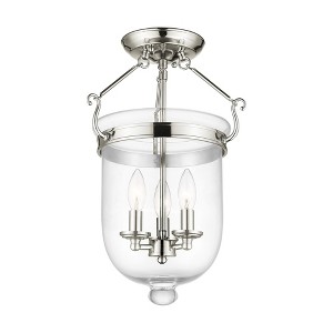 Livex Lighting Jefferson 3 - Light Flush Mount in  Polished Nickel - 1 of 1