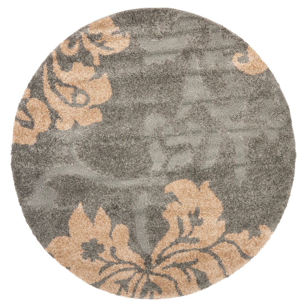 4'x4' Round Chandler Rug Gray/Beige Round - Safavieh