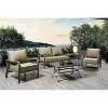 ARTPLAN Deep Seat Outdoor Cushion,Set 24"x24"x6" ,18x24" Bench Outdoor Chair Cushions, Polyester Fill Back for Patio Furniture ,Square - 2 of 4