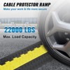 VEVOR 5 PCs Cable Protector Ramp, 2 Channel, 22000 lbs/axle Capacity Heavy Duty TPU Wire Cover Ramp Hose Protector Ramp Driveway, Traffic Speed Bump - 3 of 4