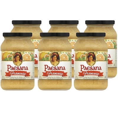  Paesana Francese Gourmet Cooking Sauce - Simmer Sauce made with  White Wine – Great with Chicken or Veal, Fish. Kosher Dairy. 15.75 oz. Jar  - Packed in USA (6 Pack) : Grocery & Gourmet Food