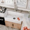 CASAINC 33'' Rectangular Single Bowl Fireclay Farmhouse Apron Kitchen Sink with Touchless Faucet, White - 3 of 4