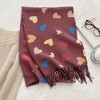 Anna-Kaci Women’s Heart Pattern Soft Knit Scarf with Delicate Fringe Edges and Lightweight Cozy Texture Designed - 3 of 3
