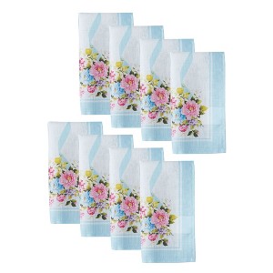 Rose Cottage Engineered Napkins, Set of 8 - Multicolor - 17x17 - Elrene Home Fashions - 1 of 4