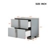 CAVINAS 2 Drawers Mirrored Nightstand,End Tables with Metal Handles,Modern Bedside Table for Bedroom - 3 of 4