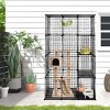 AZL1 Life Concept Pet Crates and Houses 3-Tier Cat Cage with Vertical Platforms and Secure Metal Mesh for Indoor Outdoor Use, Black, 42"*42"*72" - 2 of 4
