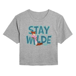 Women's - Zootopia 2 - Nick The Fox Stay Wilde Cropped Graphic T-Shirt - 1 of 4