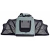 Pet Life Hounda Accordion Metal Framed Soft-Folding Collapsible Dual-Sided Expandable Dog Crate - Gray - 2 of 4