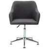 vidaXL Swivel Office Chair Dark Gray Fabric - 2 of 4