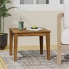 Outdoor Acacia Wood Side Table, 20 "W x 20 "D x 15.75 "H - 3 of 4