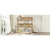 APRILSOUL Twin Size Triple Rubber Wood Bunk Bed, with Ladders, Guardrails Detachable Bunk Bed - 3 of 4