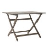 Osparple Patio Portable Dining Table 43.5" Wooden Folding Table with X-Frame for Indoor and Outdoor, Space Saving - 2 of 4