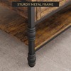 Jojoka Vintage Farmhouse Coffee Table with Drawers, 2-Tier Rectangular Wood Coffee Table with Shelf for Living Room - 4 of 4