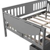 NicBex Twin/Full Size Daybed, Wooden Day Bed With 2 Drawers, Sofa Bed Frame with Foldable Shelves Safety Guardrail - 4 of 4
