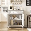 Coolmee Sideboard Buffet Cabinet with 3-Tiers Adjustable Shelf, Kitchen Storage Cabinet with a Large Drawer for Dining Room, Bathroom, Entryway - 4 of 4