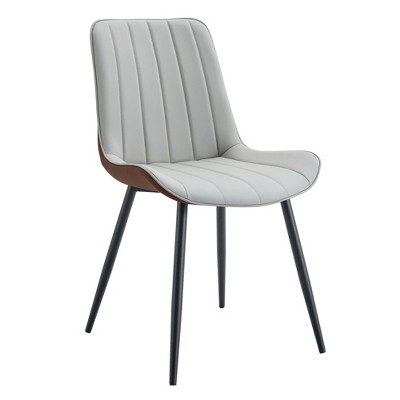 Vynxaria Gray and Brown Dining Chair Set of Four