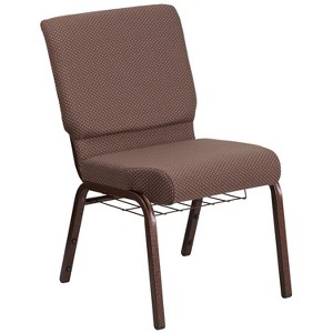 Emma and Oliver 18.5"W Church/Reception Guest Chair with Communion Cup Book Rack - 1 of 4