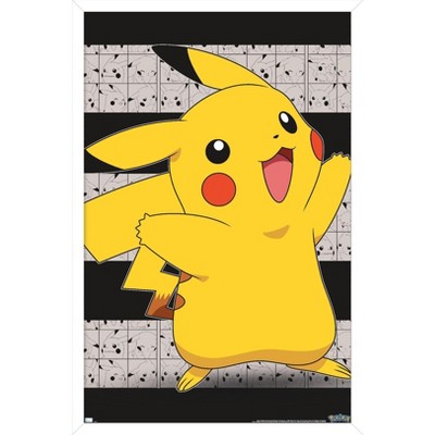 Trends International Pokémon - Pikachu, Eevee, And Its Evolutions Framed  Wall Poster Prints White Framed Version 22.375 X 34 : Target