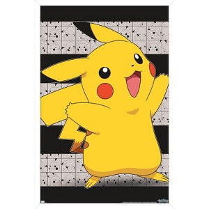 Trends International Pokémon - Pikachu Open Arms Framed Wall Poster Prints - 1 of 4