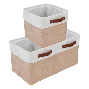 REGALWOVEN Fabric Collapsible Lightweight Open Storage Bins 11 x 11 x 11 Inch 3 Packs - 1 of 4