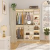 Besiost 71-In Corner Closet System Set with Wood Drawers, Freestanding Closet Organizer with - 2 of 4