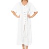 LA LEELA Women's Casual Dress Relaxed Holiday Dress Summer 12-16Snow White AC915 - 2 of 4