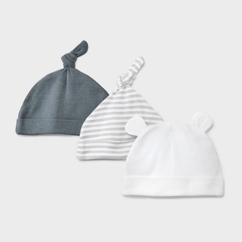 Plain white newborn hats fashion