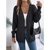 Women's Open Knit Long Sleeve Cardigan Mid-Length Lace Cover Up Sweater - 2 of 4