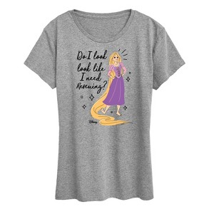 Women's - Disney Princess - Rapunzel Rescuing Short Sleeve Graphic T-Shirt - 1 of 4