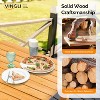 VINGLI Rectangular Outdoor Dining Table 55 Inch Solid Cedar Wood Patio Table for 4-6 People, Waterproof Garden Table for Yard, Deck, Poolside - 4 of 4