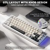 MaseiKar Wireless Mechanical Keyboard, Full Aluminum CNC, 65% Knob Control, Bluetooth/2.4G/Wired, Hot Swappable Pre-lubed Switches - 4 of 4