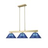 Cobalt Collection Modern Three-Light Billiard Light - 14.25" x 10.5" x 49.5" - 3 of 4