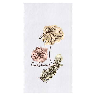 C&F Home Watercolor Sketches Embroidered Flour Sack Thanksgiving Kitchen Towel