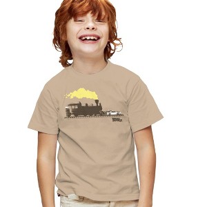 Boys' Short Sleeve Back To the Future Iii Pushing the Delorean T-Shirt - 1 of 4
