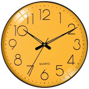 REGALWOVEN Plastic Analog Battery Powered Silent Non-Ticking Wall Clock 12 Inch - 1 of 4