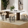 23.6" Mid-Century Modern Upholstered Counter Stool Set of 4, Dining Chairs with Metal Legs for Kitchen Island or Home Bar - The Pop Home - 2 of 4