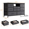 Whizmax 8 Dresser TV Stand with Power Outlet & LED for 55'' TV, Long Dresser for Bedroom with 8 Deep Drawers, Console Table for Living Room, Entryway - 3 of 4