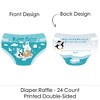Big Dot of Happiness Arctic Polar Animals - Diaper Shaped Raffle Ticket Inserts - Winter Baby Shower Activities - Diaper Raffle Game - Set of 24 - 2 of 4
