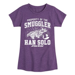 Girls' - Star Wars - Property Of The Smuggler Fitted Short Sleeve Graphic T-Shirt - 1 of 4