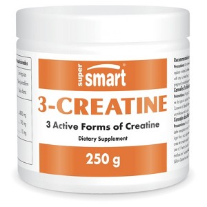 SuperSmart 3-Creatine Powder - Creatine Complex with Creatine Monohydrate, Phosphate, Pyruvate - Sport & Recovery | Non-GMO & Gluten Free - 250 g - 1 of 1