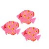 Unique Bargains Fish Tank Shocking Plastic Floating Fishes Decoration Pink 3 Pcs - 3 of 3