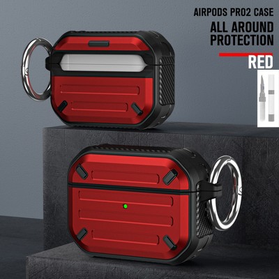 HTUTWOO Case for AirPods Pro/Pro2, Premium Slim Shockproof Protective Cover with Keychain Case and Cleaning Kit for Women Men