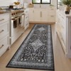 Non Slip Machine Washable Runners Ultra Thin Indoor Foldable Print Carpet Vintage Retro Floral Medallion Floor Cover - 4 of 4