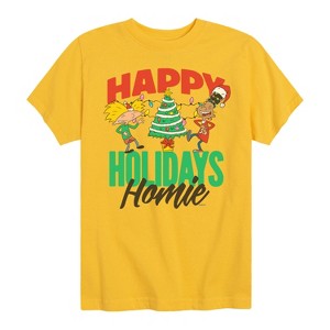 Boys' - Hey Arnold! - Holiday Homies Short Sleeve Graphic T-Shirt - 1 of 4