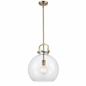 Newton Sphere - 1 Light Stem Hung Pendant In Industrial Style-19.63 Inches Tall and 14 Inches Wide - 1 of 1