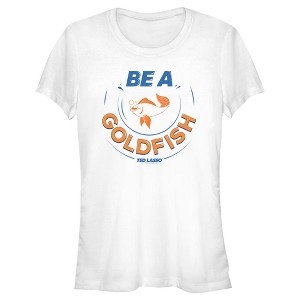 Juniors Womens Ted Lasso Be A Goldfish T-Shirt - 1 of 4