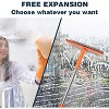 Professional 2-in-1 Window Squeegee with Long Stainless Steel Handle, Sponge and Rubber Strip for Glass and Shower - 3 of 4