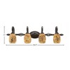 Toltec Lighting Elegante 4 - Light Vanity in  Dark Granite with 5" Gold Fusion Shade - 2 of 2