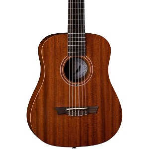 Dean Flight Nylon Satin Mahogany Travel Guitar Natural - 1 of 4